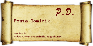 Posta Dominik névjegykártya